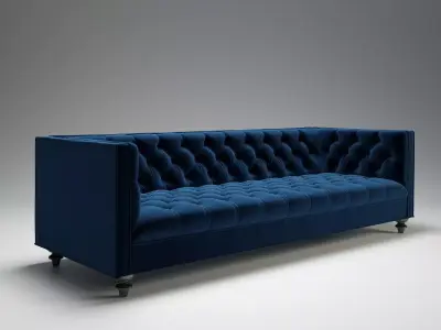 007 Navy Sofa 3D model