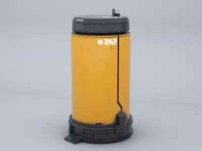 Cyberpunk Sci-Fi Trash Can 3D model