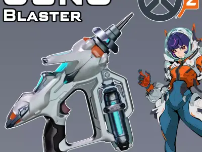 Si Fi Juno Blaster Overwatch 2  3D print model