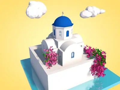 Aegean impression Low-poly 3D model