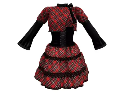 Sweetheart Outfit Low-poly 3D model