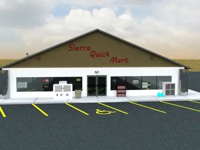 Desert Convenience Store 3D model