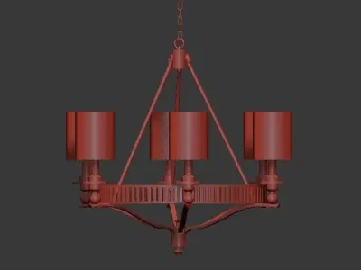 Elk chandelier 5 3D model