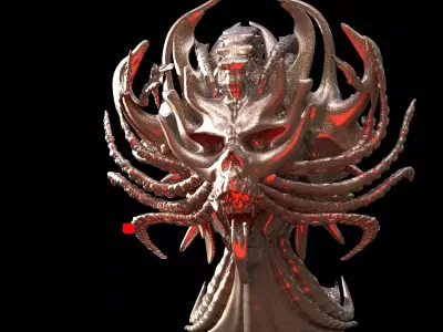 Alien God scull 6 3D model