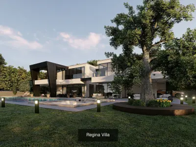 Villas Exterior Design 3D Model Pack