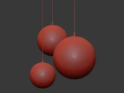 Chandelier christmas balls 3D model