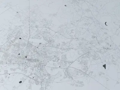 Ho Chi Minh Road Network and Streets 3D model