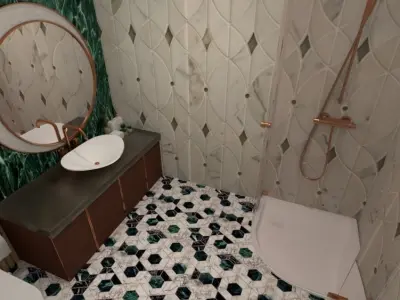 modern bathroom 3D model