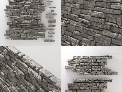 Panel decor rock tile 3D model