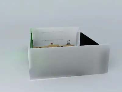 Classroom glass fronted office with lighting Free 3D model