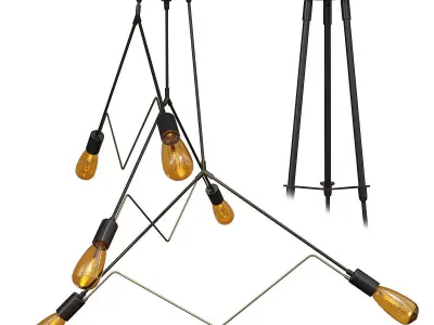 Divergence Pendant Light Low-poly 3D model
