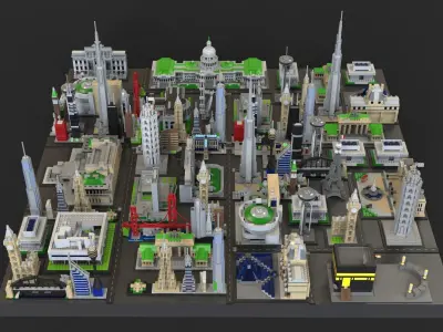 Lego city new 2 Low-poly 3D model