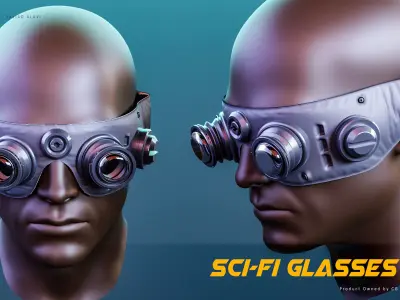 5  SCI-FI GLASSES BASEMESH 3D model