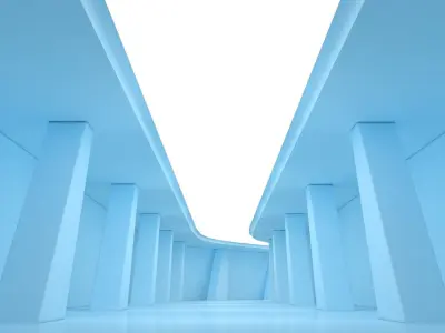 Sci Fi Tunnel 3D model 20