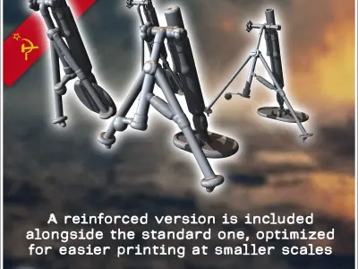 50mm RM-38 Soviet light mortars squad with 15 crews 3 - Soviet a 3D print model