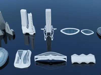 Sci-fi Architecture 3D model purchase