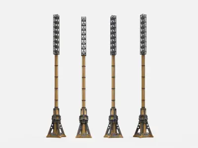 Sci fi Floodlight 11 3D model