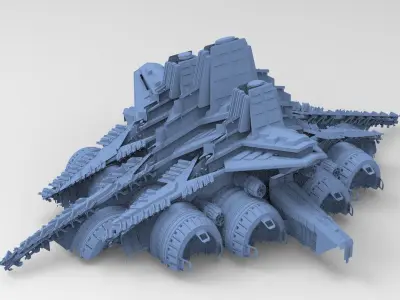 Star Freighter parts 3D model