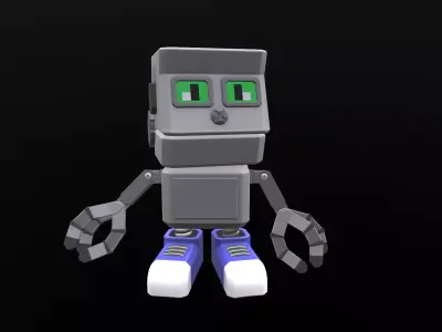 Stylized Robot Game-ready Model Low-poly 3D model