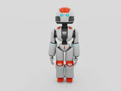 Humanoid rigged  animated character 3D model