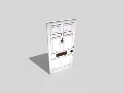 low poly door Low-poly 3D model 2