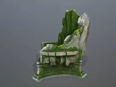 Throne Low-poly 3D model