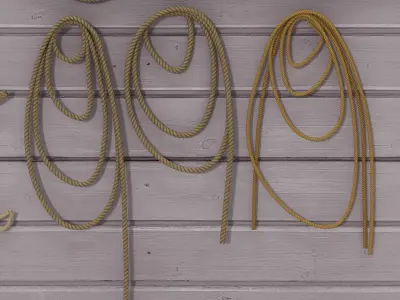 Rope Set 01 Low-poly 3D model