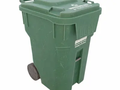 Small Dumpster lowpoly 3d model Low-poly 3D model