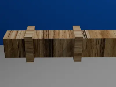 Rustic Wooden Cart 3D Asset Free 3D model