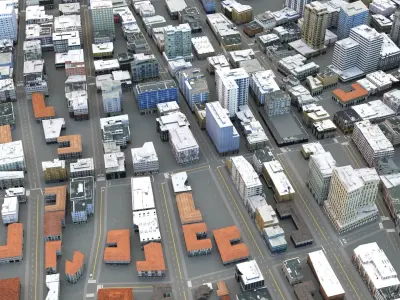 City 100 Low-poly 3D model