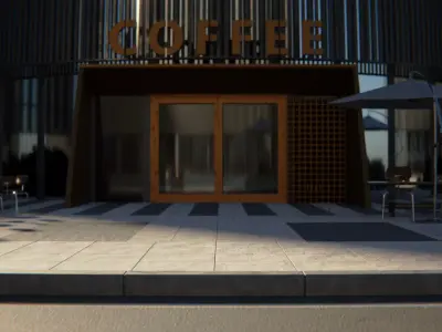 coffee store 3D model