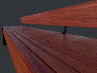 Designer Bench City  Low-poly 3D model