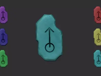 Tibia HMM Rune - CGI or Printable - 06 Variations Free 3D print model