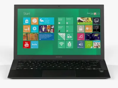 Sony VAIO Pro SVP1322M1R-B laptop Low-poly 3D model