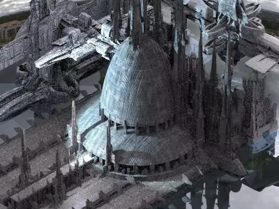Advanced High Civilization winter Kit bash extended 3D model