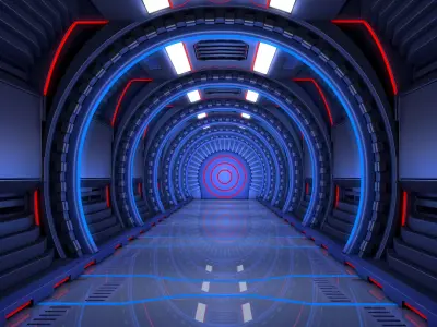 Sci Fi Corridor 3D model 103