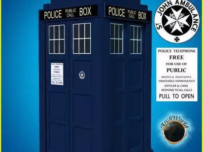 Tardis police box from doctor who 3D model