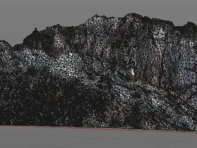 3D Scanned Rock and Cliff face 003 3D model