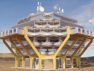 Sci-fi Laboratory block 002  3D model