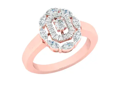 Women Ring  Render 3dm STL OBJ FBX Details 3D print model 367