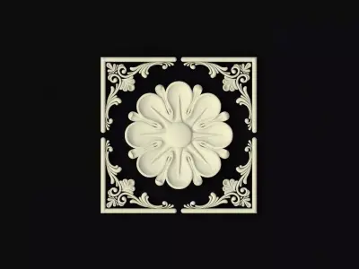 rosette dekor 3D model 44