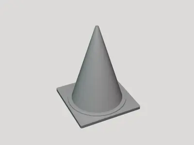 Basic Traffic Cone - Geometry Only No Textures No Materials 3D model