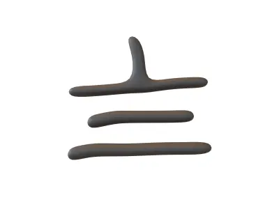 Suzhou Numerals Eight V1 001 Low-poly 3D model