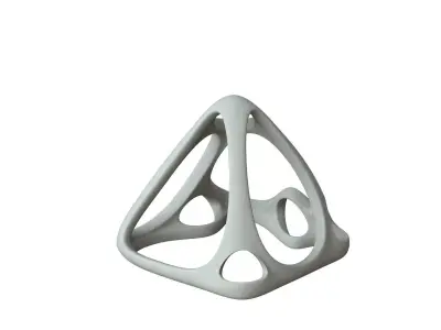 SciFi Cube Object No 58725 Low Poly Shape Low-poly 3D model