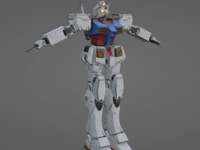 RX-78 Gundam Mods  Low-poly 3D model