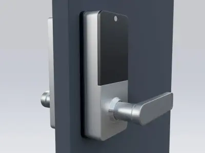 Biometric Digital Door Lock Low-poly 3D model