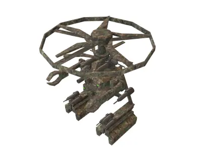 Cartoon Weapon Drone Robot V1 006 Low-poly 3D model