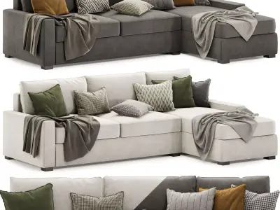 Maxwell sofa chaise sectional 3D model
