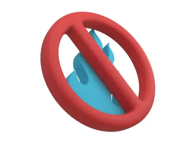 No Fire Icon V1 005 Low-poly 3D model