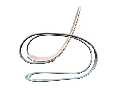 Curvy Chair Low-poly 3D model